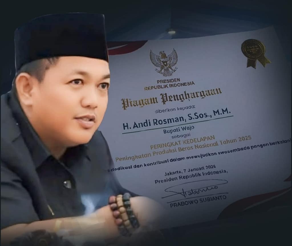 Bupati Wajo Raih Penghargaan Nasional dari Presiden, Ketua Komisi II DPRD Beri Apresiasi